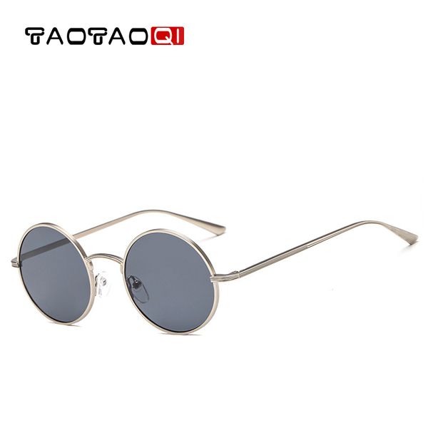 

taotaoqi metal round sunglasses women brand designer small frame retro sun glasses men fashion uv400 female sunglasses, White;black