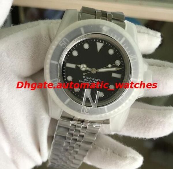 

luxury watch mens watch v5version asia 2813 automatic movement ceramic bezel 40mm 116610 sapphire black original box luminous waterproof 50m, Slivery;brown