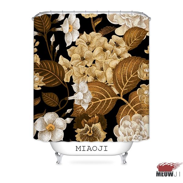 

miaoji] royal luxury classic china red flowers printed waterproof fabric shower curtain bathroom screens curtains free shipping