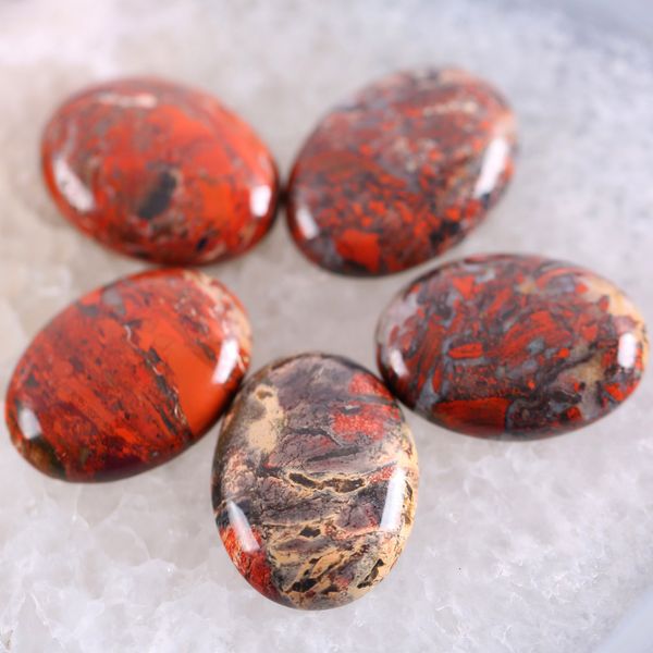 

natural stone red jaspe cab cabochon 1pcs k1695, Bronze;silver