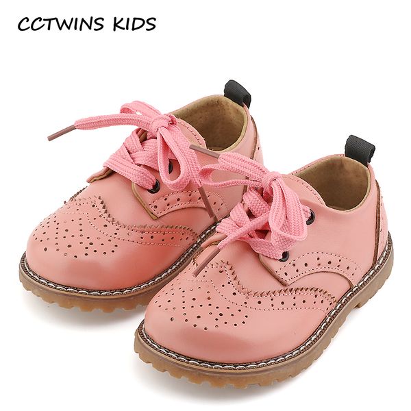 

cctwins kids 2017 spring autumn child pink flat genuine leather toddler fashion shoe baby girl brand loafer oxford white g973 y18110304, Black;red