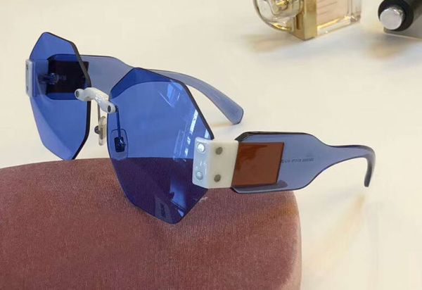 

smu08s светло-синий/белый солнцезащитные очки без оправы sonnenbrille женщины роскошный дизайнер солнцезащитные очки очки оттенки новый с ко, White;black