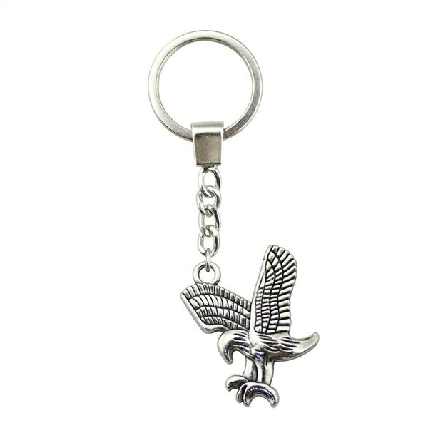

6 pieces key chain women key rings fashion keychains for men eagle 31x27mm, Slivery;golden