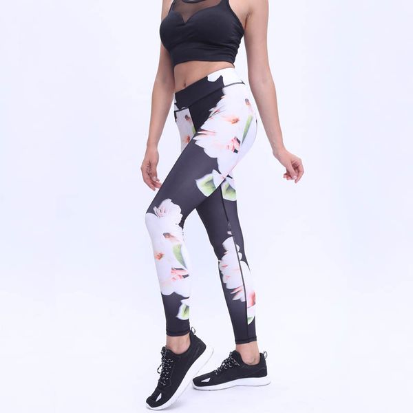 

s-qvsia high waist athleisure legging sportswear dot print 3d harajuku elastic fitness leggings jegging women long pant push up, Black