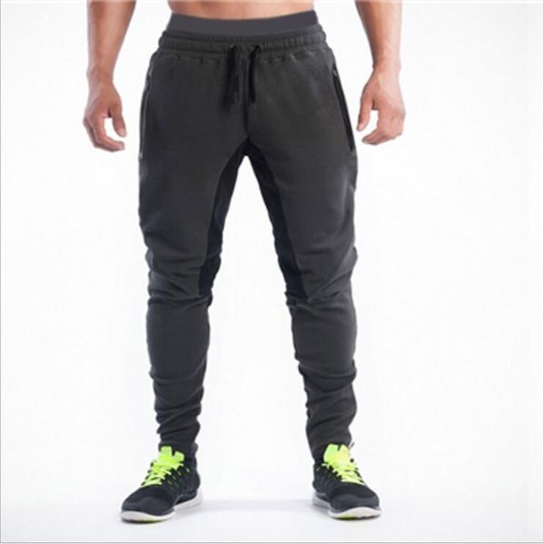 

gorilla bodybuilding sport gym slim men pants fit athletic chandal pants sweatpants wear workout jogger mens hombre animal tejkf, Black
