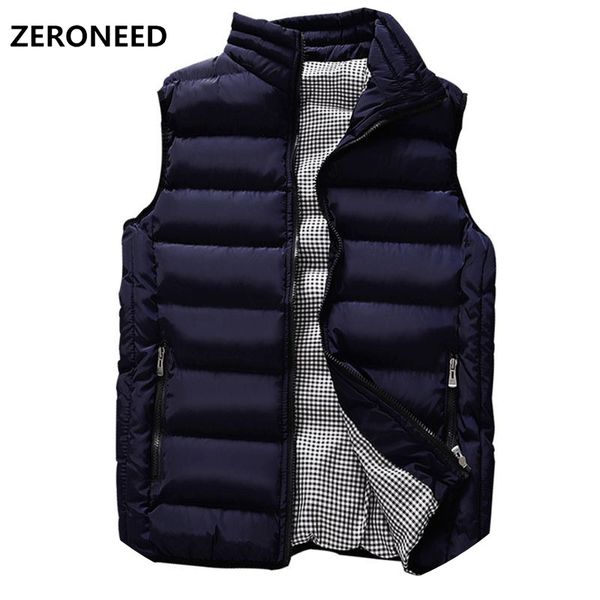 ZeroNeed 2018 Casual Vest Men Sping Warm Sleeveless Jacket Waterproof Army Green Mens Waistcoat Stand Collar Black Male Vests 11