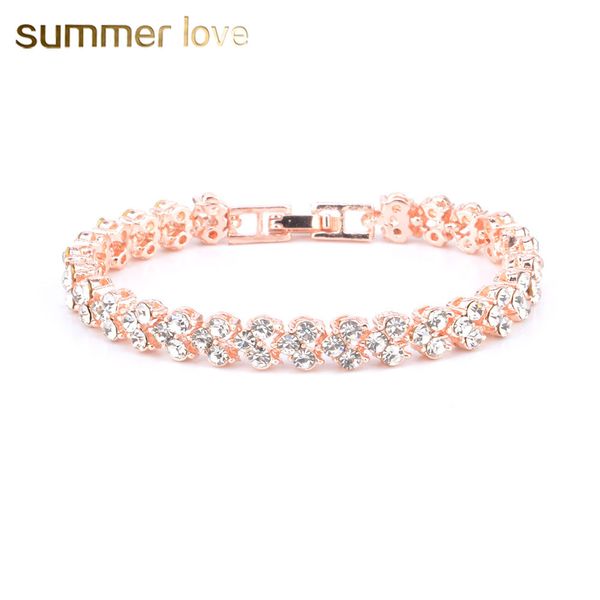 

new fashion sweet crystal rhinestone bracelet trendy sparkling rhinestone bangle & bracelets for women charm wedding jewelry gift 3 color, Black