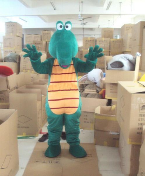 2018 Desconto venda de fábrica Crocodilo Jacaré De Pelúcia Mascot Costume Adulto Tamanho Fancy Dress Suit Frete Grátis