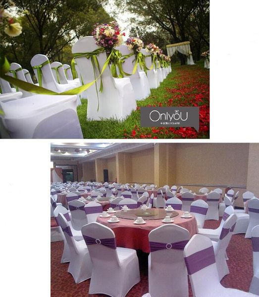 Home Furniture Diy New White Spandex Wedding Banquet Chair