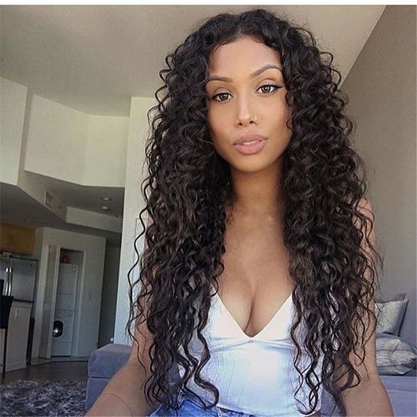 

Brazilian human hair full lace wig virgin hair deep wave gluele full lace wig for black women lace front wig with baby hair