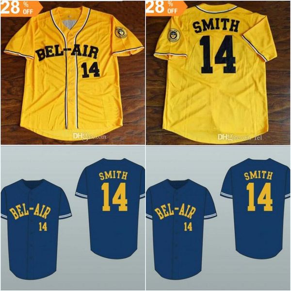 Taze Prens 14 Will Smith Bel-Air Academy Beyzbol Forması Diken Kadınlar/Gençlik Tüm Ed Yüksek Kaliteli Ücretsiz Kargo Formaları