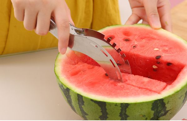 

in stock watermelon stainless steel fruit slicer knife cutter corer scoop household kitchen tool utensils slicy other kitchen tools
