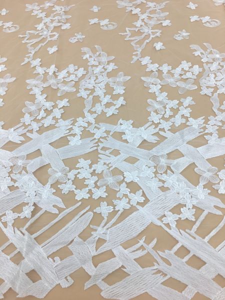 

new design embroidery floral mesh lace fabric, wedding bridal dress fabric, wedding decorations lace by 5 yard, White;gold