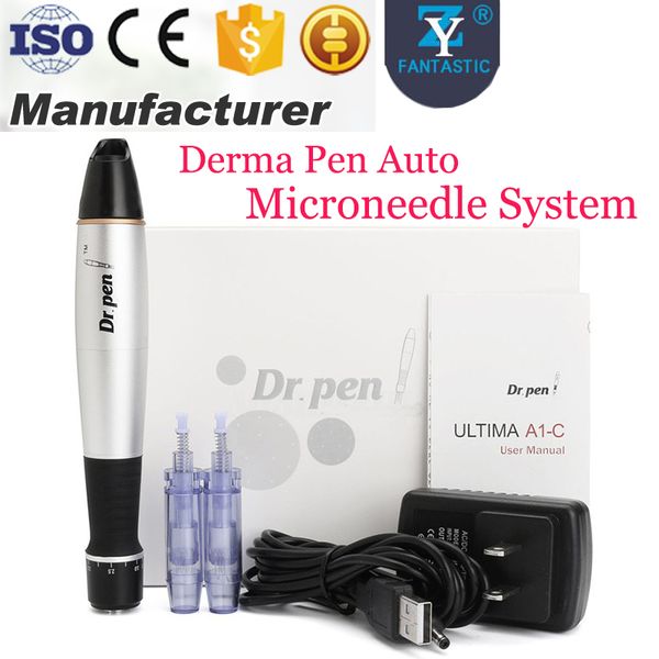 Pen Derma Pen Auto Microneedle System Comprimentos de agulha ajustáveis 0,25 mm-3,0 mm DermaPen elétrica Stamp Auto Micro Needle Rolle