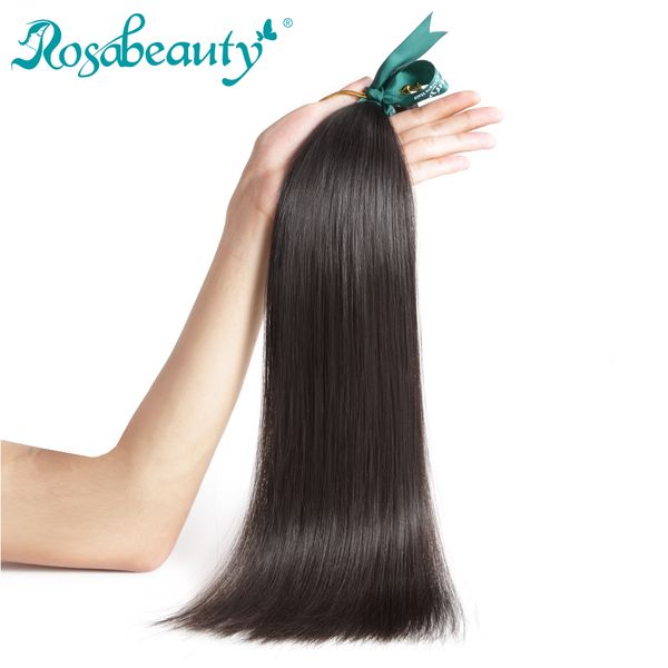 

rosa beauty brazilian straight virgin hair 1 piece natural color hair weave bundles 100% unprocessed human wefts products, Black;brown