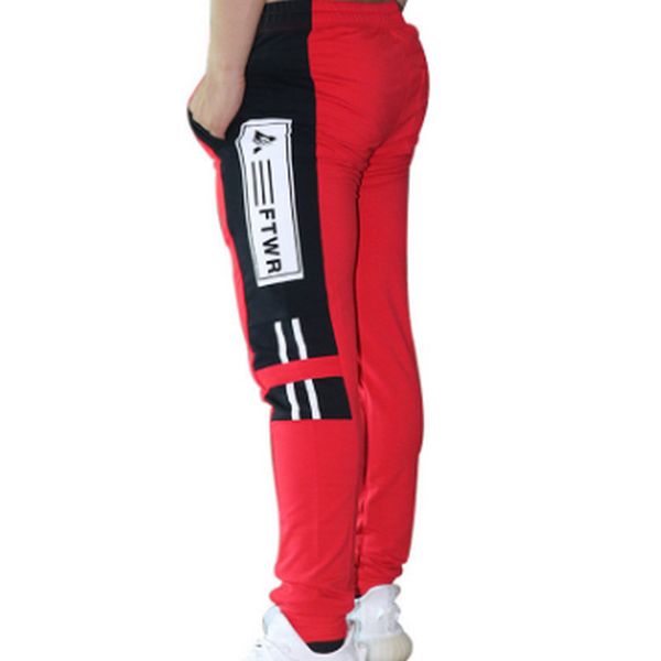 

2018 new sweatpants men's solid workout bodybuilding clothing casual gyms fitness sweatpants joggers pants skinny trousers, Black