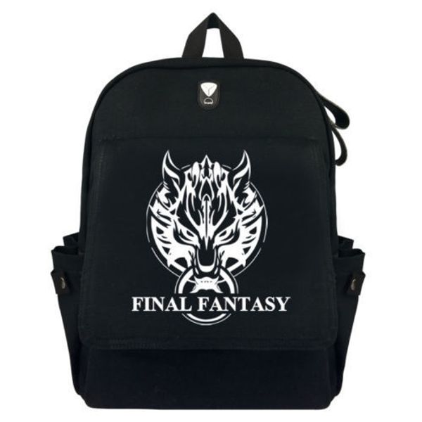 

new final fantasy cloud wolf ff7 backpack schoolbag canvas lapshoulder bag cosplay game love bags knapsack gift