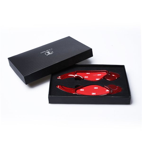 

удлините стиль красное стекло волокна рулевого колеса весло сдвиг подходит для land rover