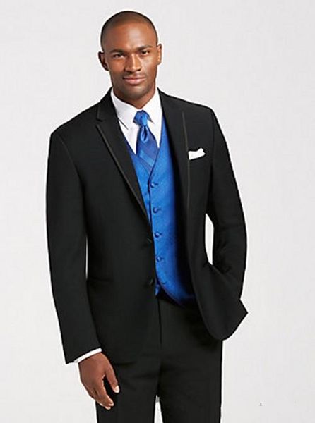 

excellent style two button black groom tuxedos notch lapel groomsmen man suits mens wedding suits (jacket+pants+vest+tie) 457, Black;gray