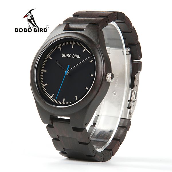 

bobo bird fashion casual men wood watches timepieces relogio masculino quartz wristwatch with wood gift box accept drop ship o03, Slivery;brown