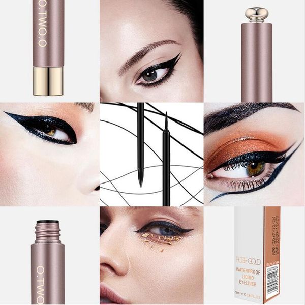 O.TWO.O Marca Líquido Delineador Lápis Legal Estilo de Gato Preto de Longa Duração À Prova D 'Água Eye Liner Caneta Natural Maquiagem Dos Olhos Ferramenta Cosmética