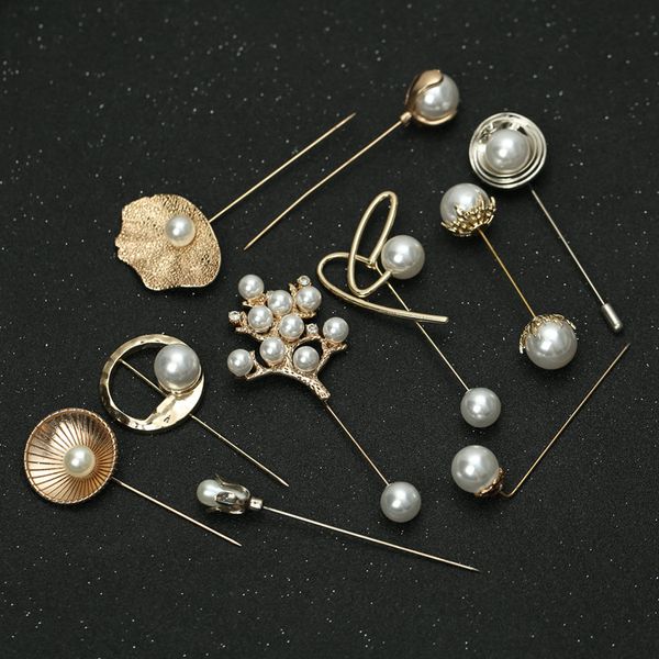 

fashion women large brooches lady snowflake imitation pearls rhinestones pearl wedding brooch single pin brooch jewelry accessorise, Gray