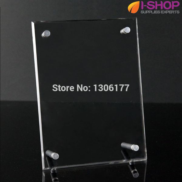 

acrylic p frame clear 4r p holders with screws sign holder vertical or horizontal 4"x6" yls1-01