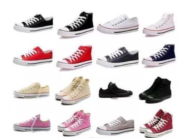 

2018 Factory price femininas canvas shoes women and men high Low Style Classic Canvas Shoes Sneakers Canvas Shoe big size35-46 Drop ship