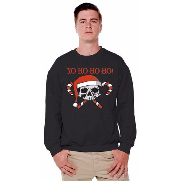 

Skull Printed Sweatshirt for Men and Women YO HO HO HO Printed O Neck Pullovers Autumn Couple Streetwear
