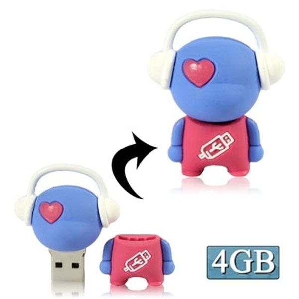 

multi colors music man cartoon silicone usb flash disk, special for all kinds package with boxof festival day gifts