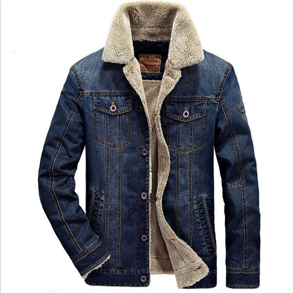 

M-6XL мужская куртка и пальто Марка одежда джинсовая куртка мода мужские джинсы куртка толстые теплые зимние пиджаки мужской ковбой YF055