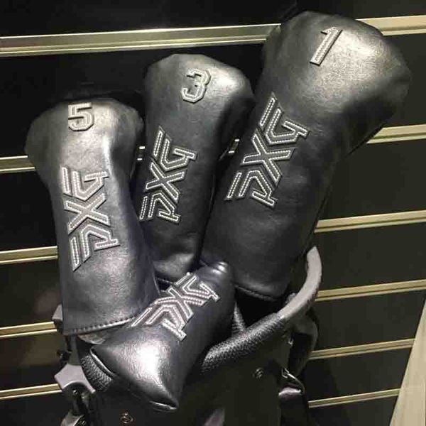 

wotufly pu leather golf head covers for driver fairway woods #3 #5 putter clubs headcovers for man women