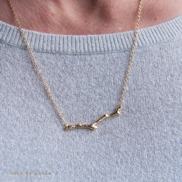 

10pcs lucky elk antlers tree branch necklace nature woodland twig necklaces simple olive bar necklace botanical limb necklace jewelry, Silver