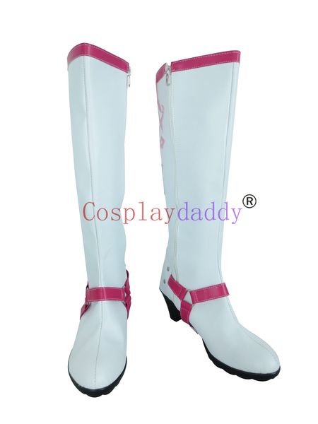 Final Fantasy FF15 Cindy Beyaz Uzun Cosplay Ayakkabı Çizme X002