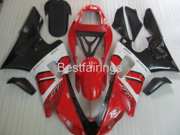 Kit de carenagem de alta qualidade para YAMAHA R1 1998 1999 branco preto vermelho carenagens YZF R1 98 99 WW87