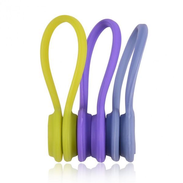 

soft silicone magnetic headphone wrap magnet earphone headphone cord wire holder organizer lavalier clips cable winder