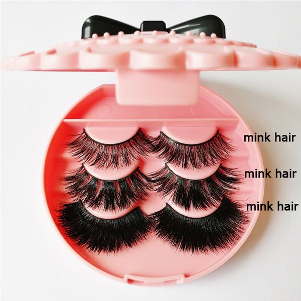 

Mink Eyelashes 3D False Lashes Handmade Natural Long Thick 1 can be reused Fake Lashes mink Hair stock drop shipping private logo