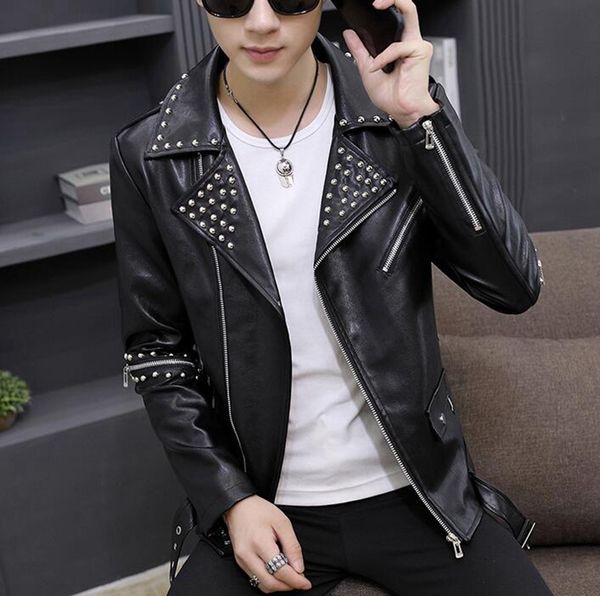 

men's winter boutique of the new european and american fashion leisure trend personality slimming warm pure color fur coat m-2xl, Black