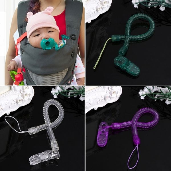 

baby infant feeding dummy pacifier clip extend length plasitc nipples baby teething soother holder strap chain feeding part