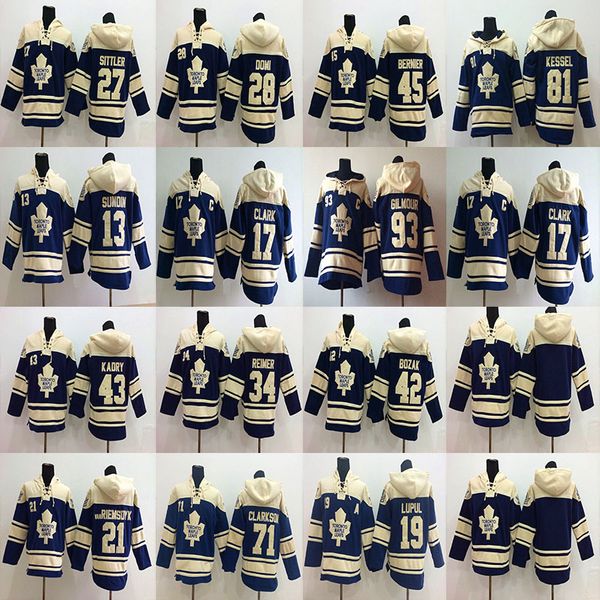 

Toronto Maple Leafs Hoodies 13 Mats Sundin 17 Wendel Clark 19 Joffrey Lupul 21 James Van Riemsdyk Hockey Hoodies Sweatshirts