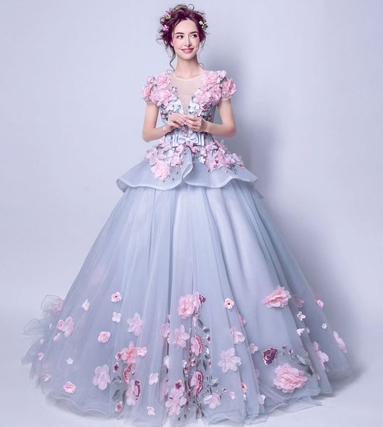 

2019 vintage jewel neck long quinceanera dresses sleeveless ball gown quinceanera gowns party wear 3d flowers formal plus size evening dress, Black;red