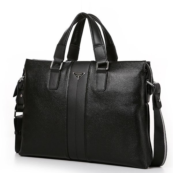 

casual fashion men 100% cowhide handbags shoulder bag business genuine leather bag men briefcase laptravel