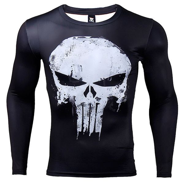 

3d printed t shirts men compression shirts long sleeve cosplay costume crossfit fitness clothing male black friday, White;black