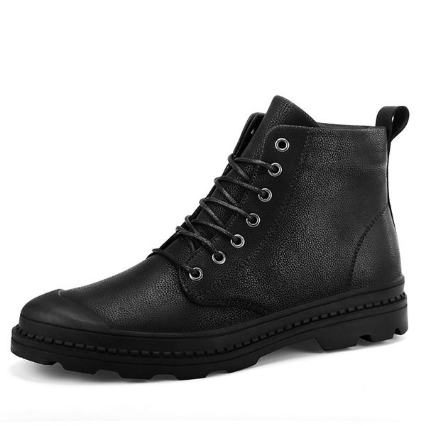 

new men martin boots classical black ankle boots winter warm shoes plus cotton and no cotton two style