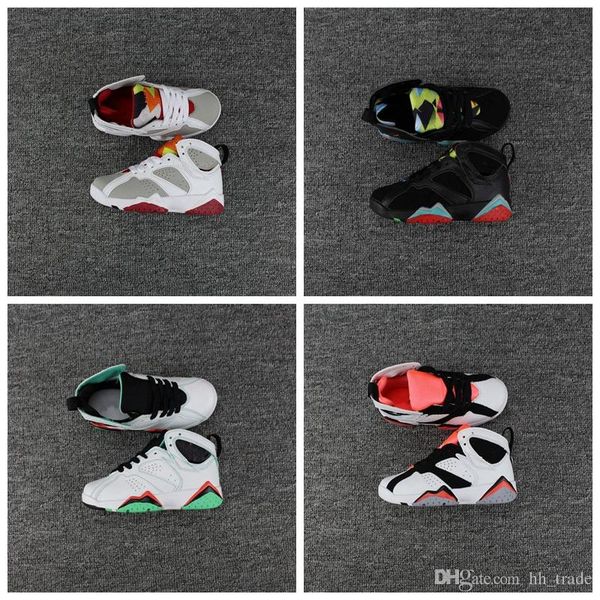

2018 Kids 7 VII Shoes Children Boys Girls Baby Toddler New 7s Shoe Kids Athletic trainer Sneakers Basketball Shoes Size 11C-3Y