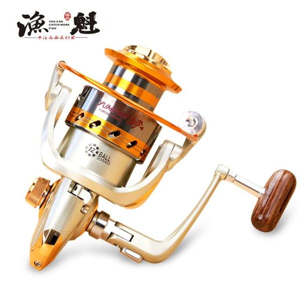 

YUKUI EF1000-7000 12BB 5.5:1 Metal Spinning Fishing Reel Fly Wheel For Fresh/Salt Water Sea Fishing Spinning Reel Carp Fishing