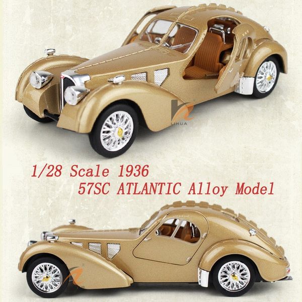 

Масштаб 1/28 1936 Bugatti 57SC ATLANTIC Легкосплавная модель со звуком