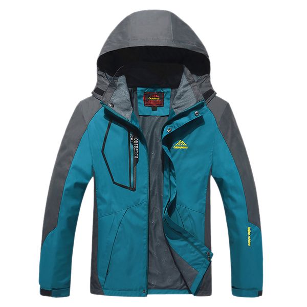 

2018 new spring autumn winter men outdoor jacket windproof camping hiking sports coat men fishing tourism jackets waterproof, Blue;black