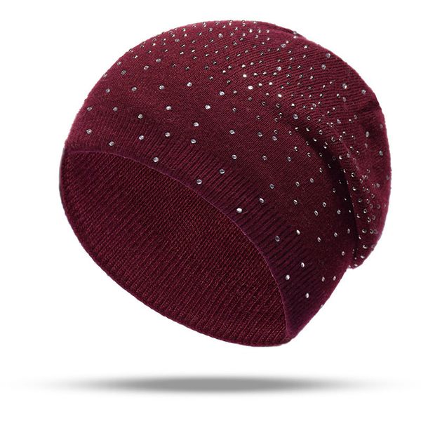 Adults Deer Riding A Bike Elastic Knitted Beanie Cap Winter Warm Skull Hats