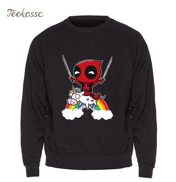 

sweatshirt men funny print hoodie crewneck sweatshirts winter autumn black dead pool hipster brand clothing